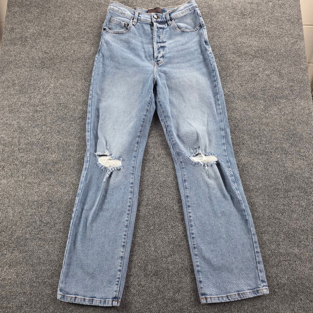 LOVE FOR HUMANITY Premium Denim Jeans Size 7/28Light‎ Wash Distressed Knee